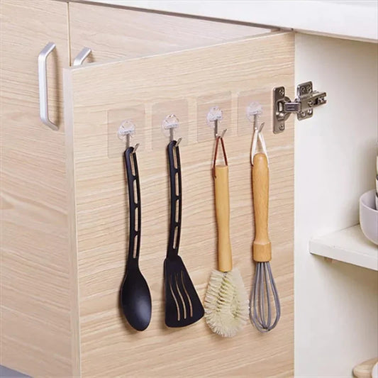 10-Pack Heavy-Duty Adhesive Wall Hooks