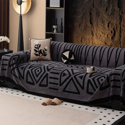 Plush Non-Slip Sofa Cover in Modern Design for Urban Spaces