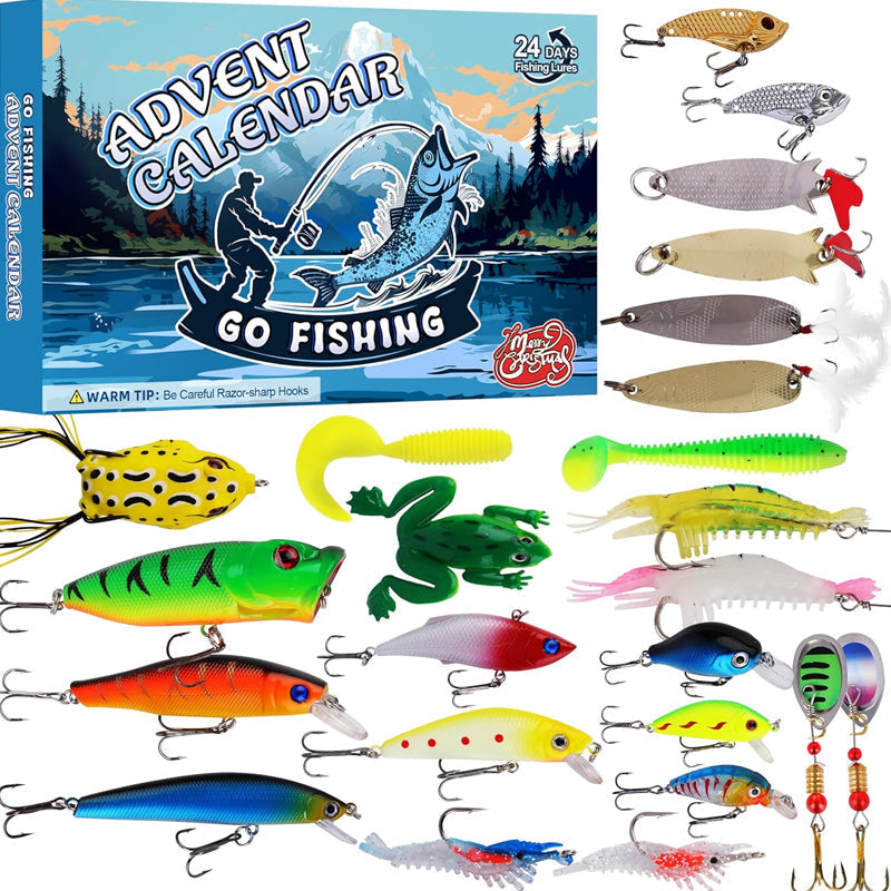 Advent Calendar with 24 Days of Fishing Rod Surprises