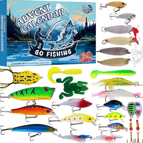 Advent Calendar with 24 Days of Fishing Rod Surprises