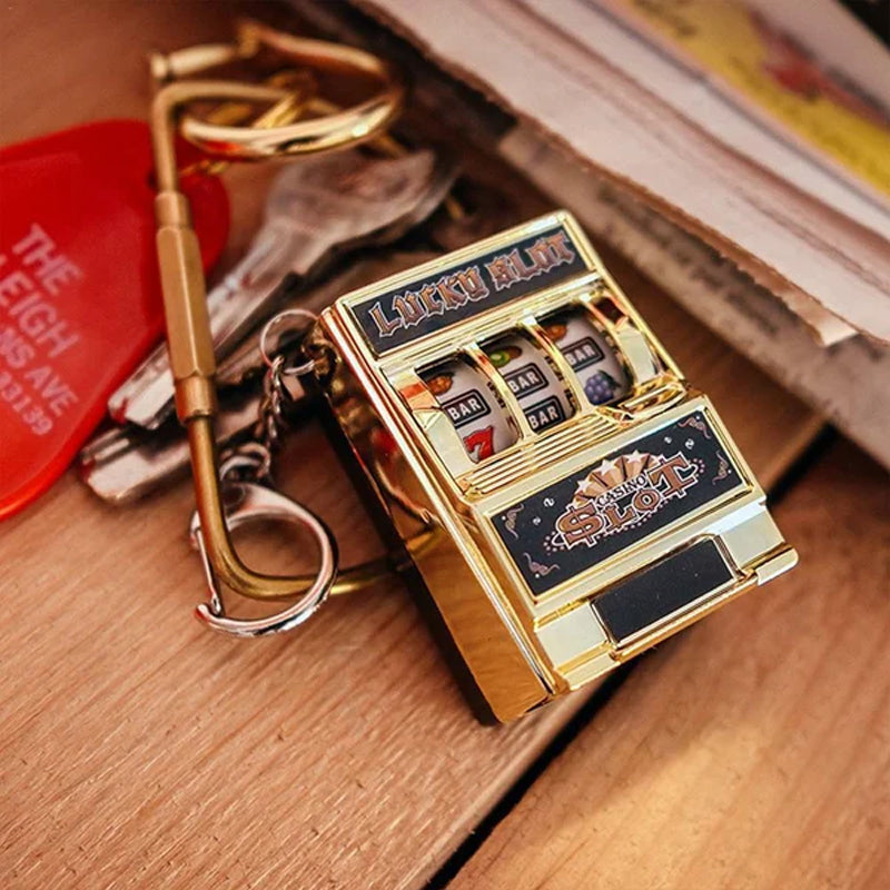 Slot Machine Keychain – Fun Novelty Accessory