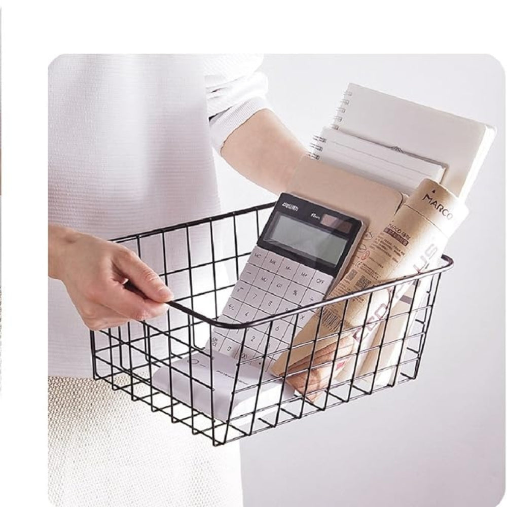 Stylish Iron Storage Basket for Organized Living