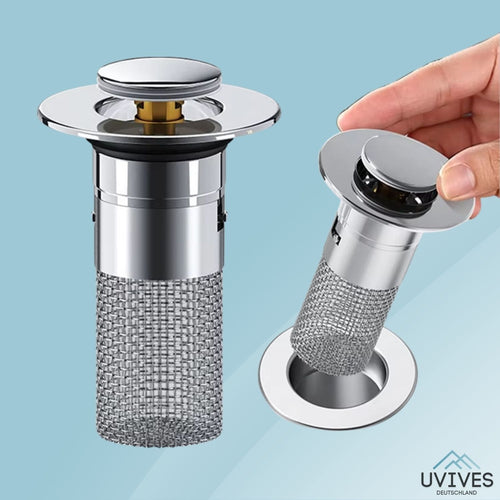 Stainless Steel Drain Filter | 2-in-1 Floor Drain & Sink Stopper | Prevents Clogs & Odors | Rust-Free & Easy to Clean