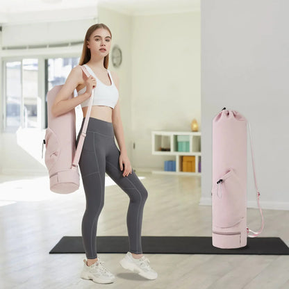 Stylish Yoga Mat Bag with Water Bottle Compartment