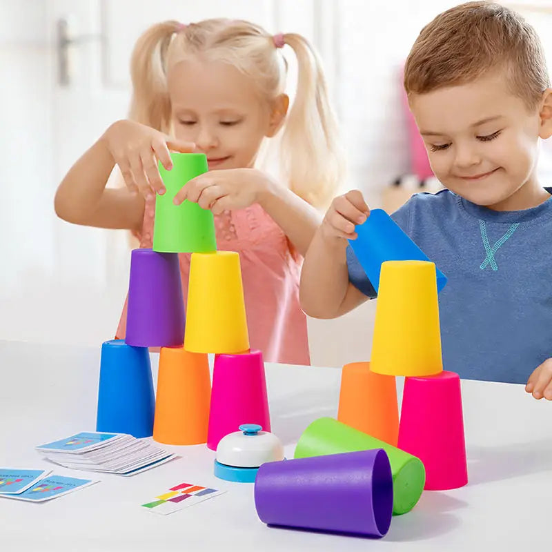 Stacking Cups Educational Toy Inspired by Montessori Method