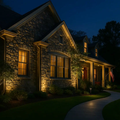 Outdoor LED Garden Spotlight with Adjustable Solar Multi-Color Lighting