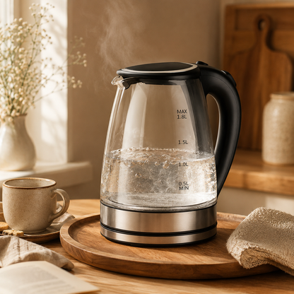 LED Illuminated Electric Glass Kettle - 1.8 Liters