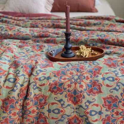 Charming Blossom Cotton Summer Throw Blanket
