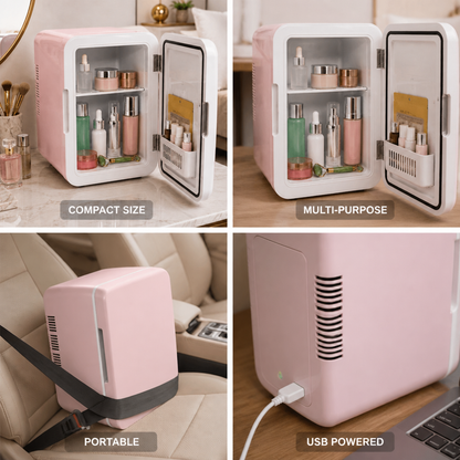 Portable USB-Powered Mini Cooler for Beverages & Beauty