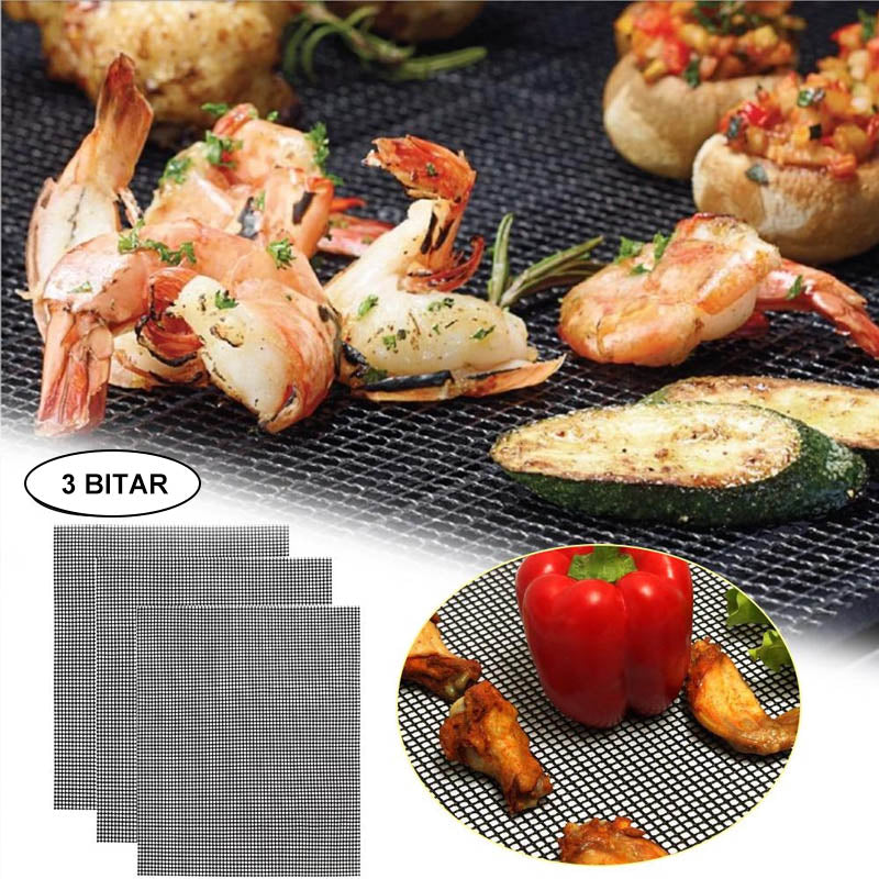Reusable Non-Stick BBQ Grill Mat - Heat Resistant Cooking Surface