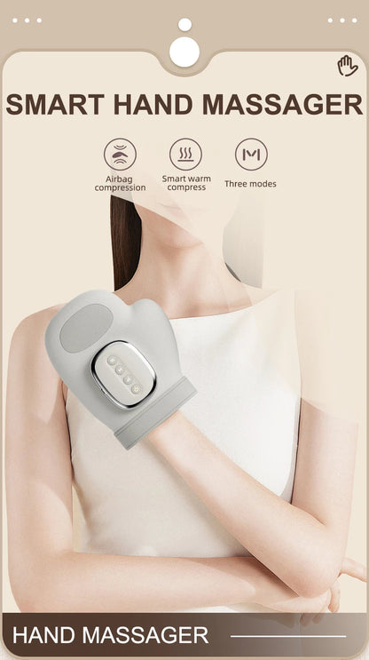 Cordless Hand Massager with Heat – Air Compression for Pain Relief in Fingers, Palm, and Wrist