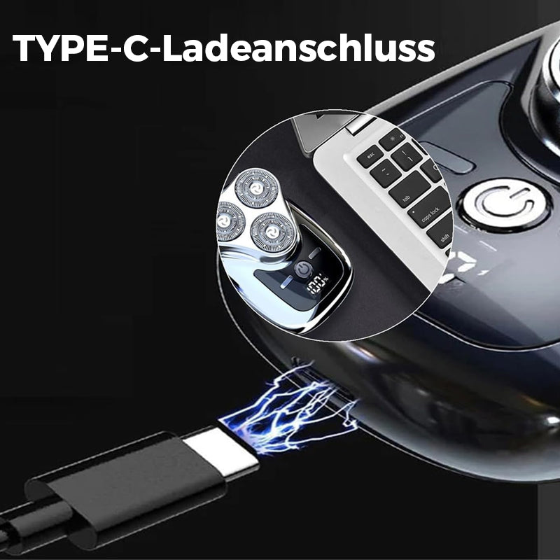 3-in-1 Rechargeable Men's Shaver with Flexible Heads