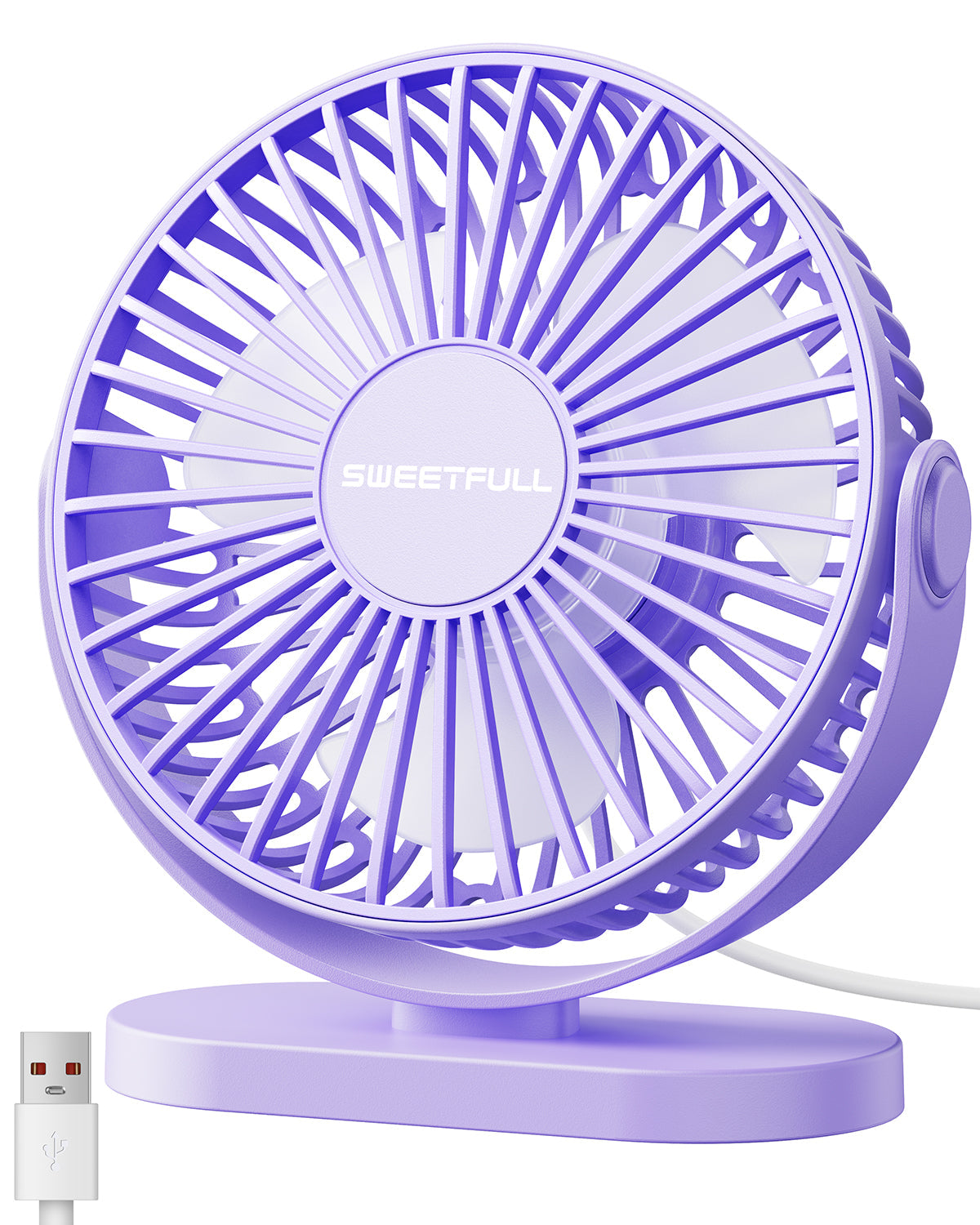 360° Rotating Desk and Hook Fan - 3-Speed Functionality