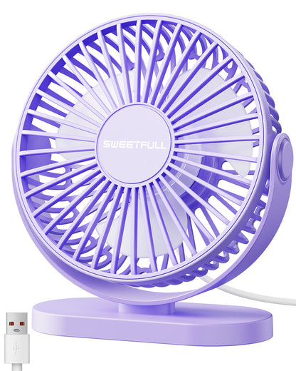 360° Rotating Desk and Hook Fan - 3-Speed Functionality