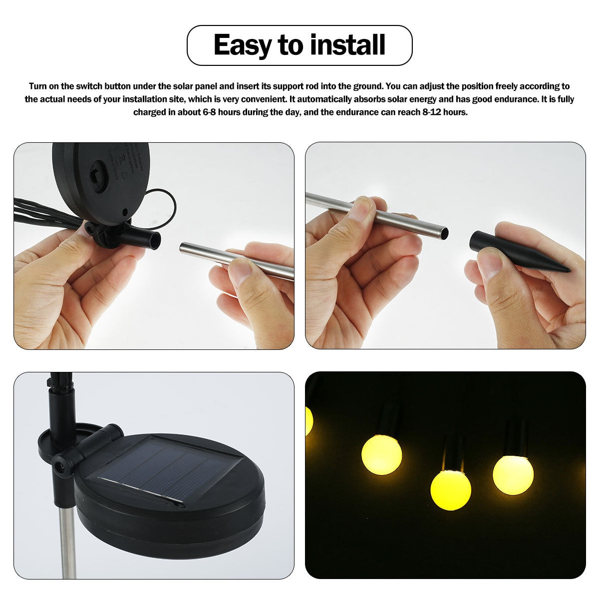 Enchanting Solar Motion Garden Lights - Set of 2