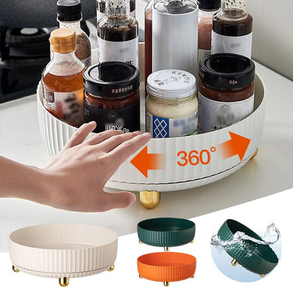 360° Rotating Spice Organizer for Effortless Storage