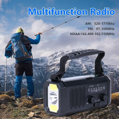 Emergency Radio with Solar and Hand Crank Power
