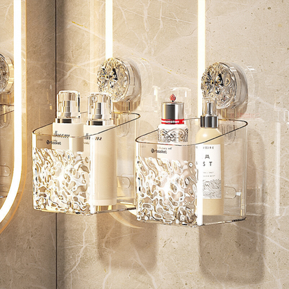 Luxury Suction Cup Shelf with Glacier Pattern - Last Day Discount