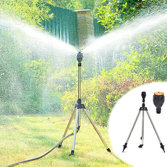 Automatic Rotating Garden Watering System with Collapsible Stand