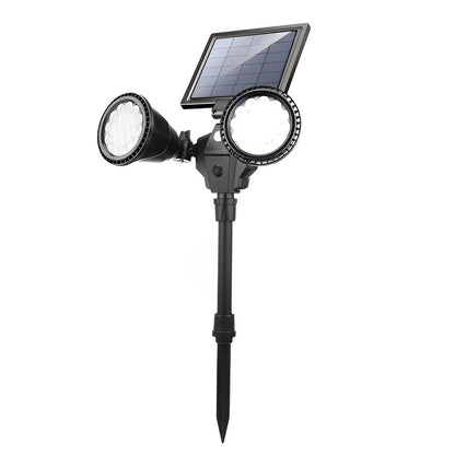Solar Lawn Lights with LED Motion Sensor - Waterproof Dual Pack