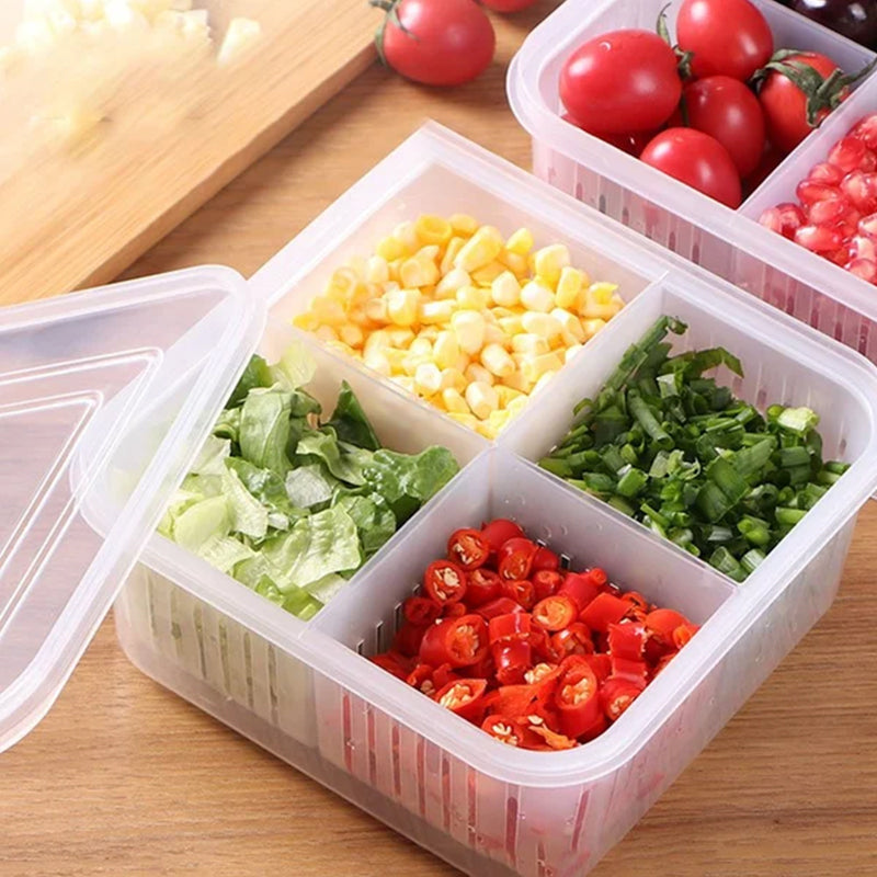 Versatile 4-Compartment Food Storage Container