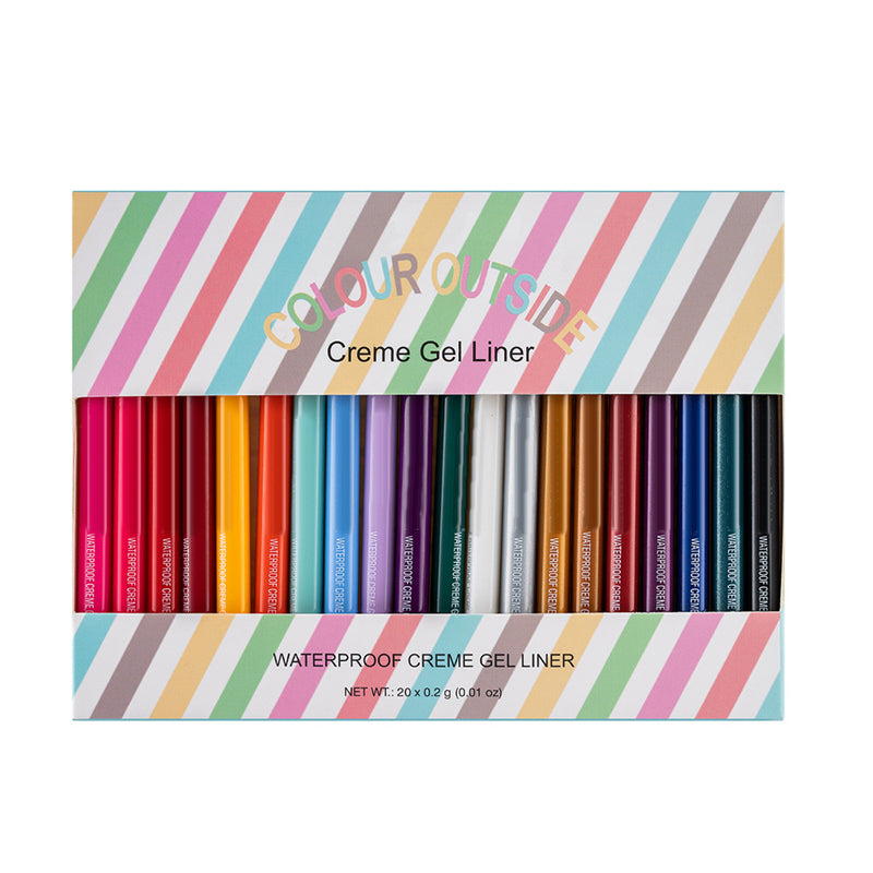 Set of 20 Coloured Eyeliner Pencils