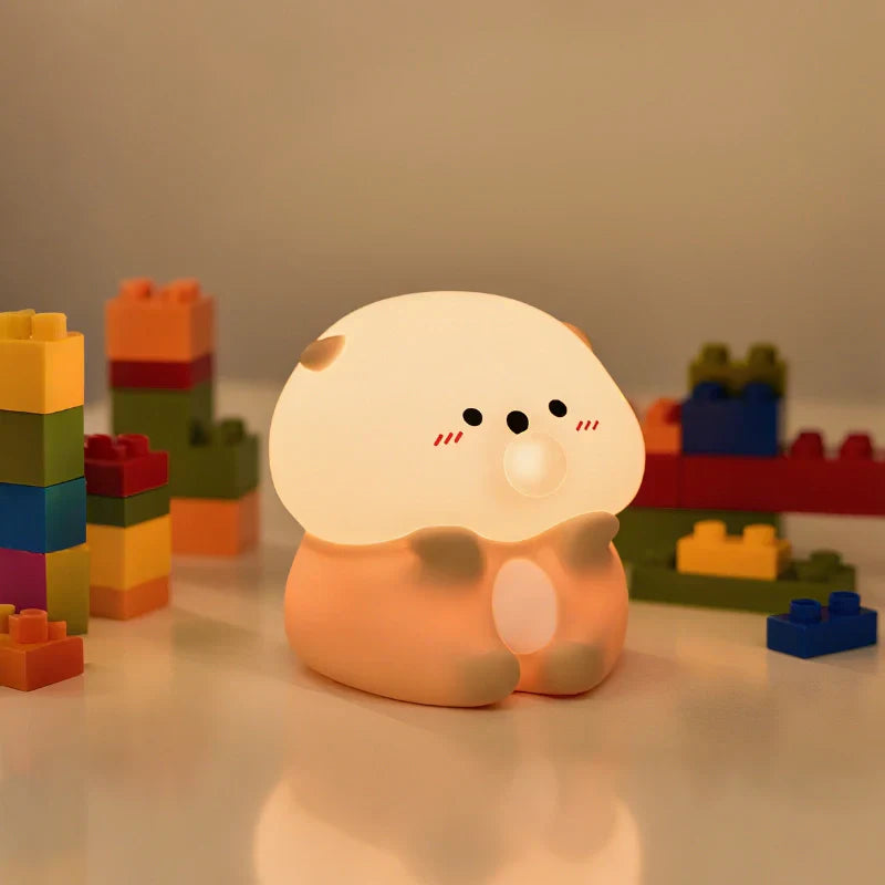 Touch-Controlled Rechargeable Night Light Lamp – Portable Squeeze Design