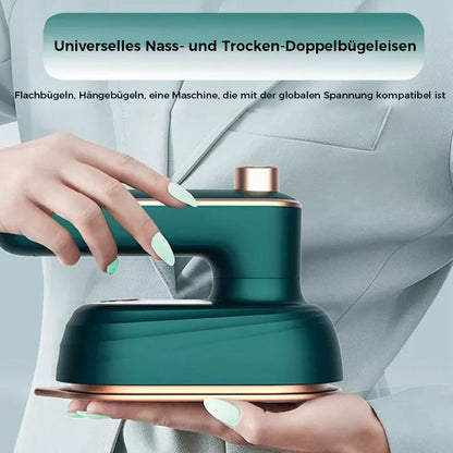 Portable 2-in-1 Steamer for Dry and Steam Ironing | 30s Heat-Up, 50ml Tank | Precision Tip for Collars & Cuffs