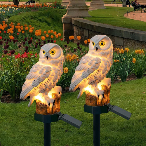 Outdoor Solar LED Light – Decorative Owl Lamp for Garden and Patio