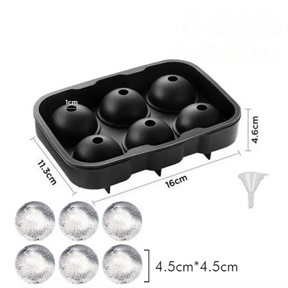 Ice Sphere Maker for Whisky and Cocktails – 6 or 8 Cavity Mould