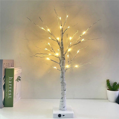 Serene Birch LED Illuminated Tree Decoration