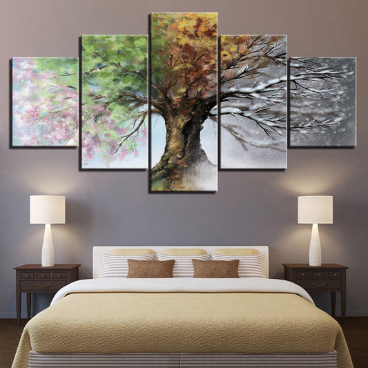 Canvas Wall Art Painting of a Tree for All Seasons