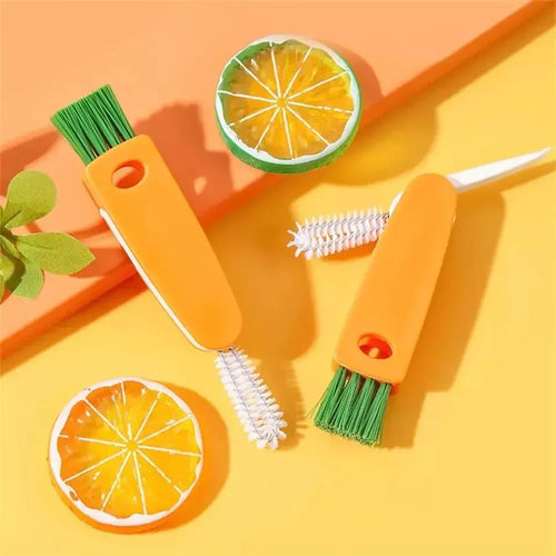 Multifunctional Bottle Cleaning Tool with 3 Unique Brushes