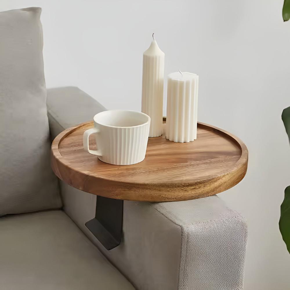 Stylish Wooden Armrest Tray for Your Sofa