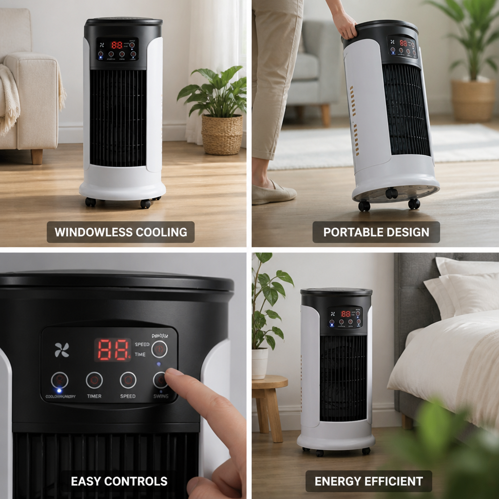 Portable Indoor Cooling Solution Without Window Setup