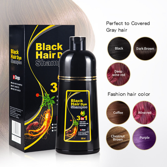 Ayurvedic Black Hair Dye Shampoo - No Side Effects