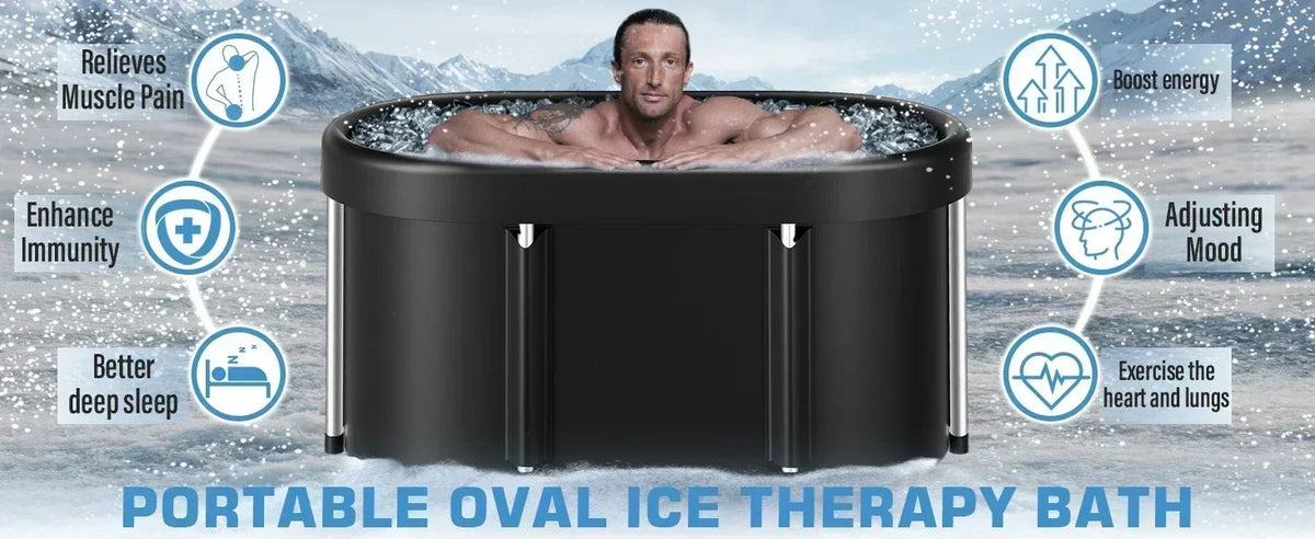 Foldable Cold Plunge Tub for Adults - Portable Ice Bath for Recovery