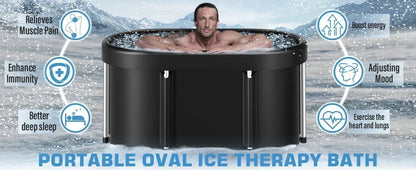 Foldable Cold Plunge Tub for Adults - Portable Ice Bath for Recovery