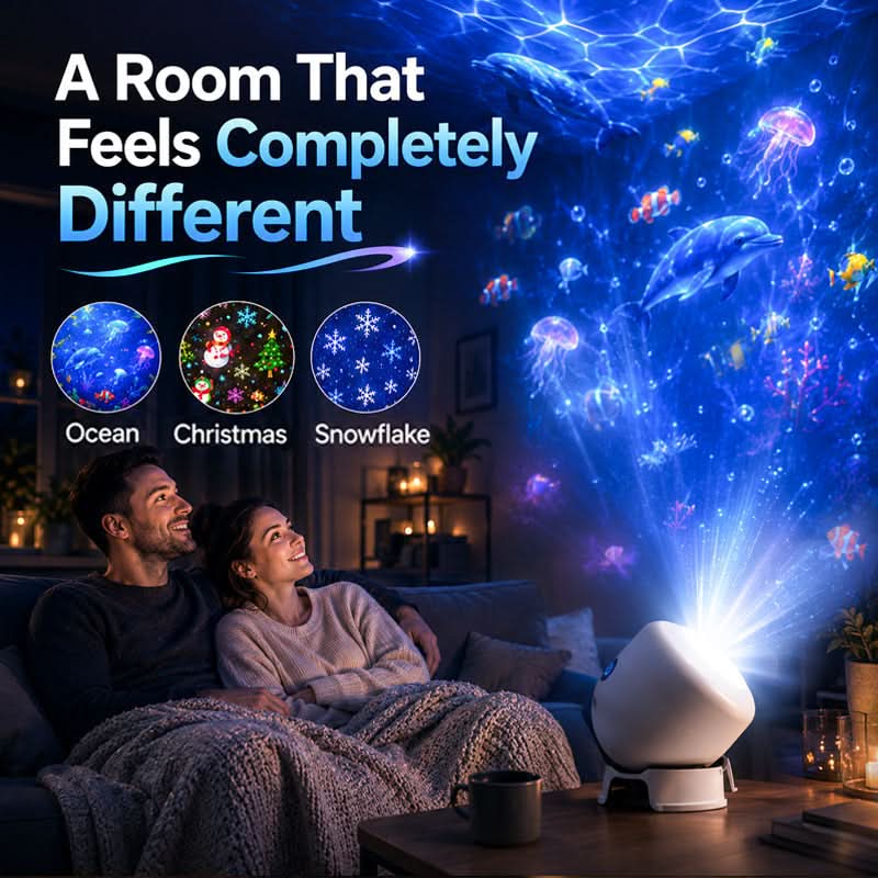 LED Projector Light with Rotating Feature for Room Atmosphere