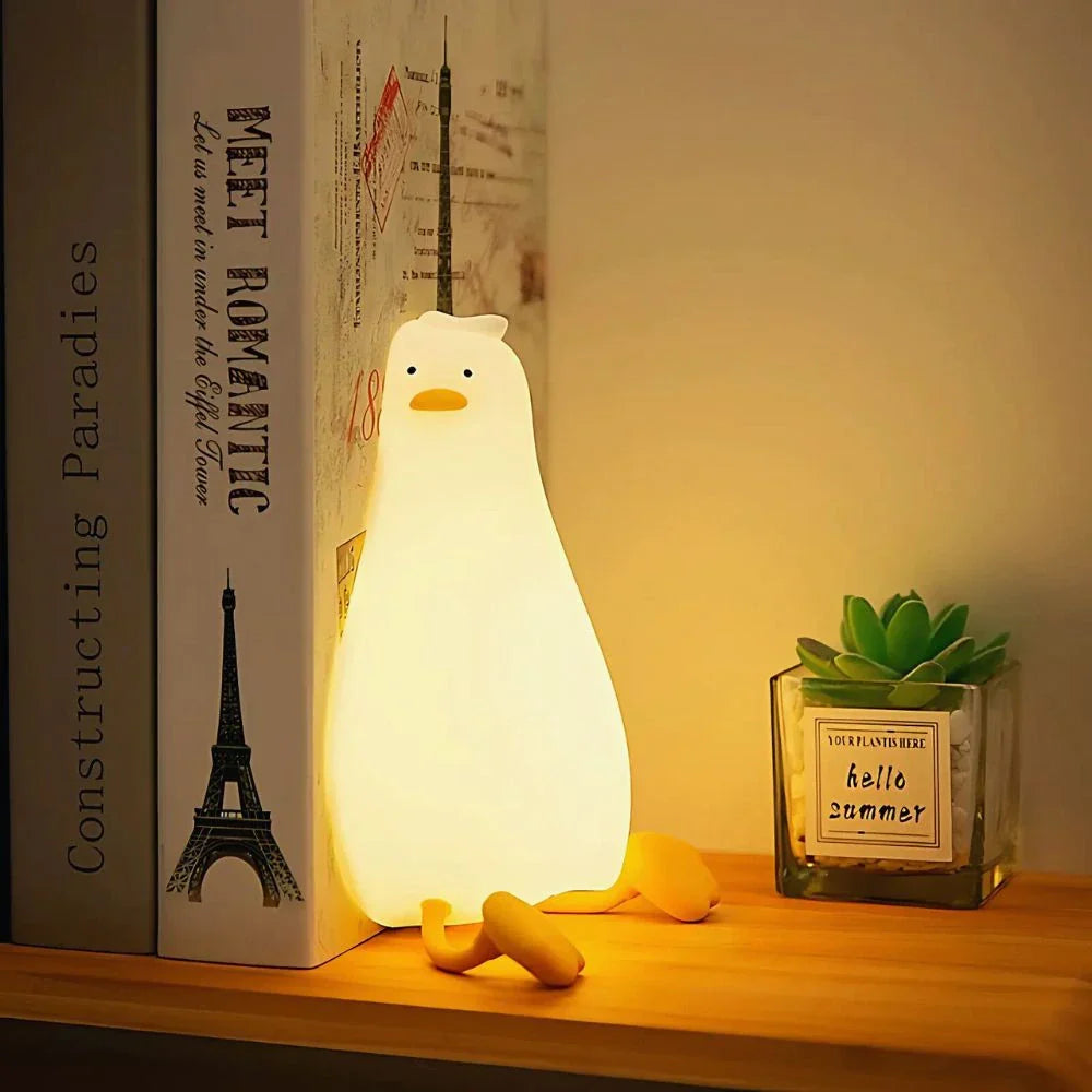Touch-Controlled Rechargeable Night Light Lamp – Portable Squeeze Design