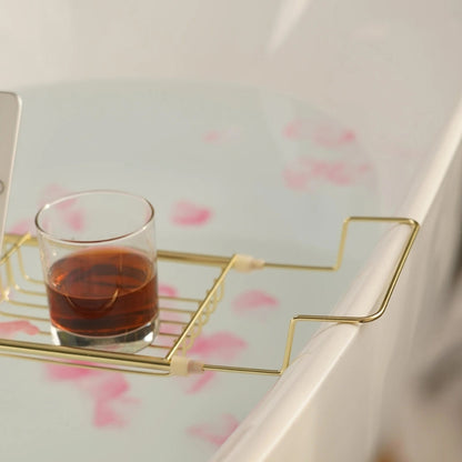 Versatile Stainless Steel Bathtub Organizer Tray