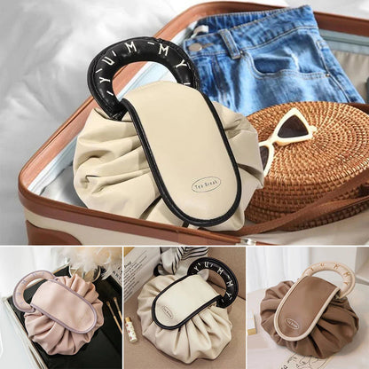 Chic Travel Makeup Pouch with Drawstring Closure