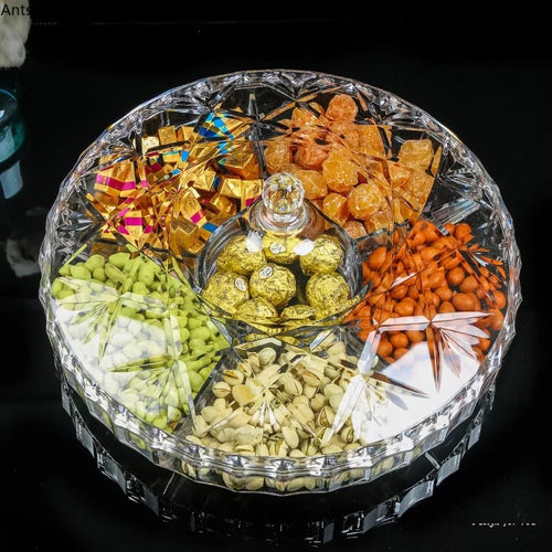 Transparent Acrylic Snack Organizer with Secure Lid
