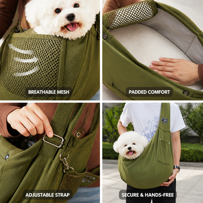 Comfortable and Breathable Pet Sling Carrier for Travel