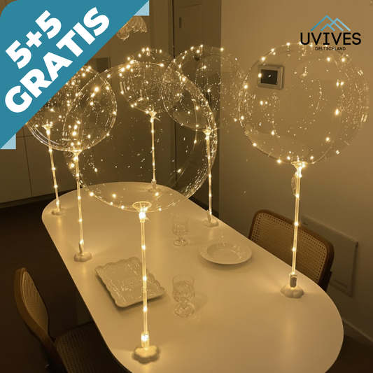 5+5 FREE | Transform Any Party with Warm, Reusable LED Balloon Lights