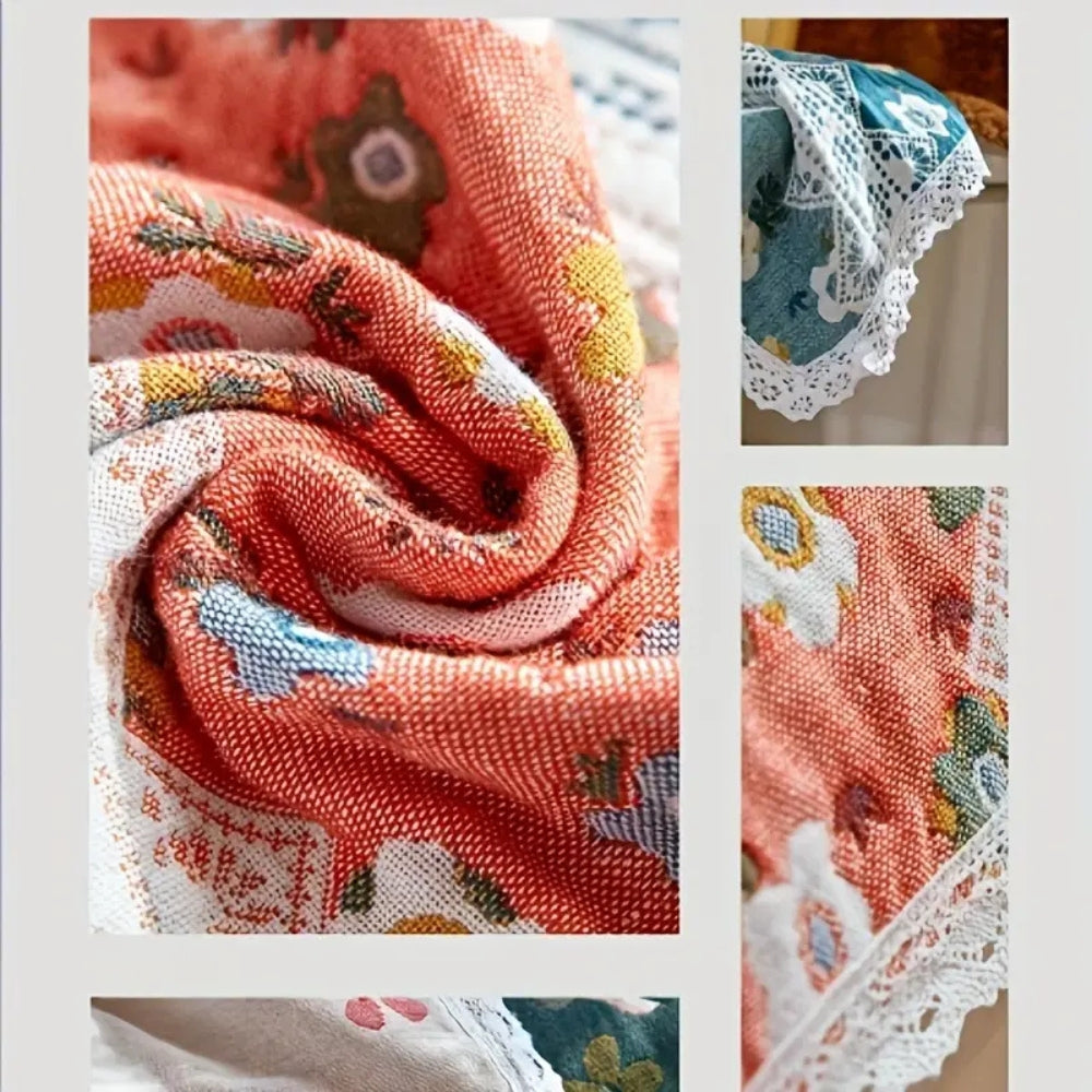 Floral Serenity Cotton Bath Towel