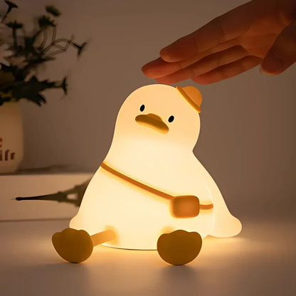 Touch-Controlled Rechargeable Night Light Lamp – Portable Squeeze Design