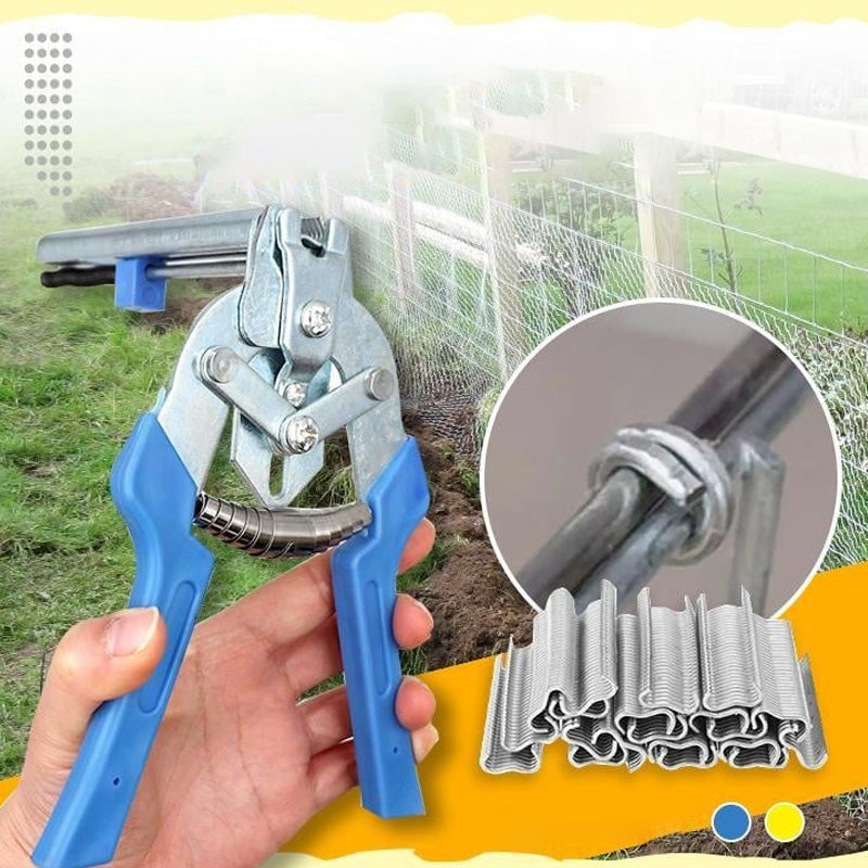 Precision Wire Fastening Tool with 600 Clips | Ergonomic Steel Construction