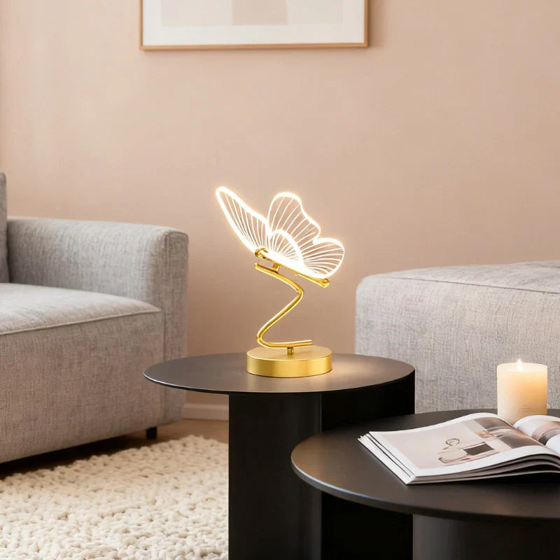 Versatile Table Lamp with Butterfly Wings Design
