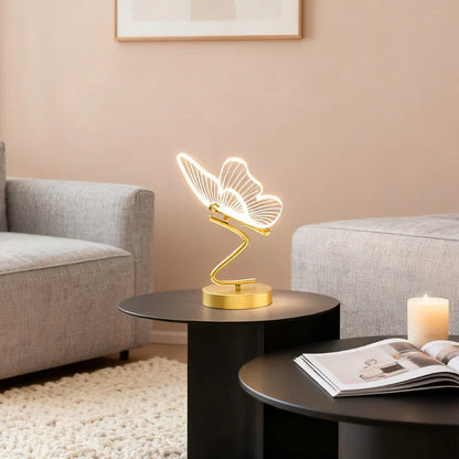 Versatile Table Lamp with Butterfly Wings Design